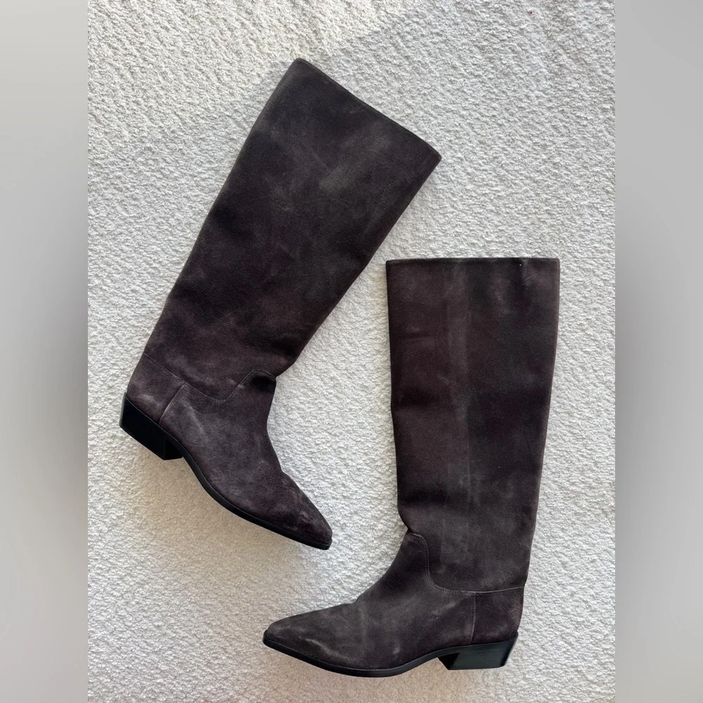 REFORMATION Dominique Knee Boots in Boss Suede 6.5